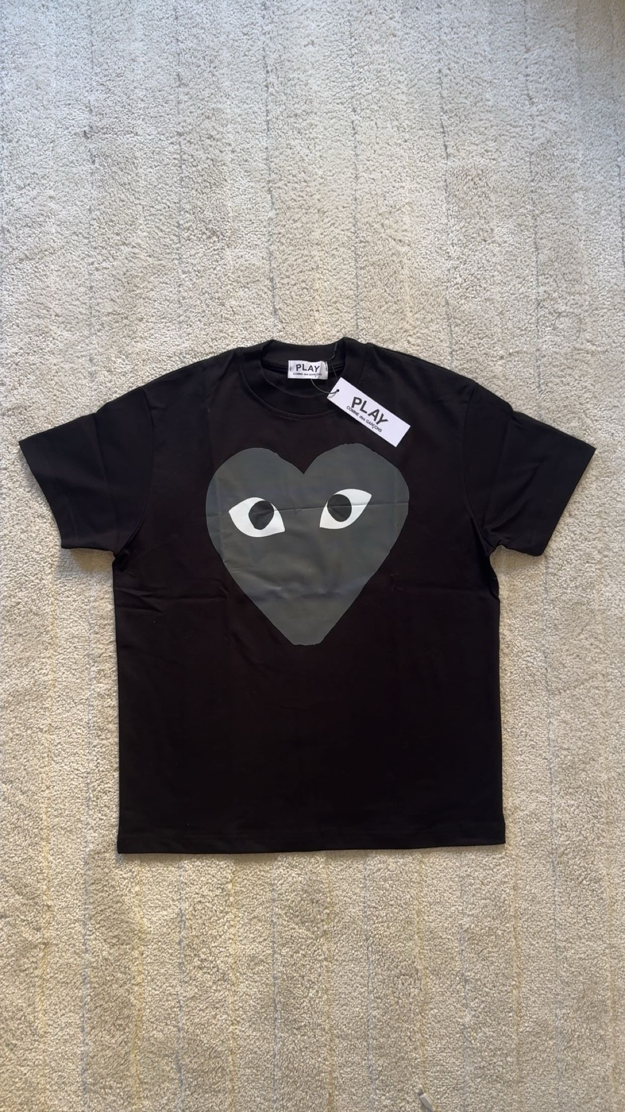 CDG PLAY T SHIRT BLACK