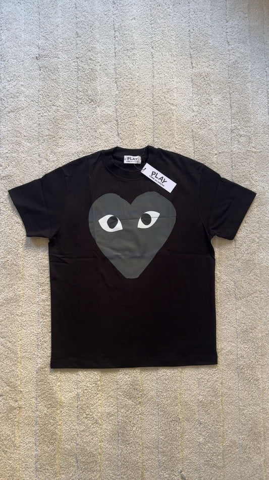 CDG PLAY T SHIRT BLACK