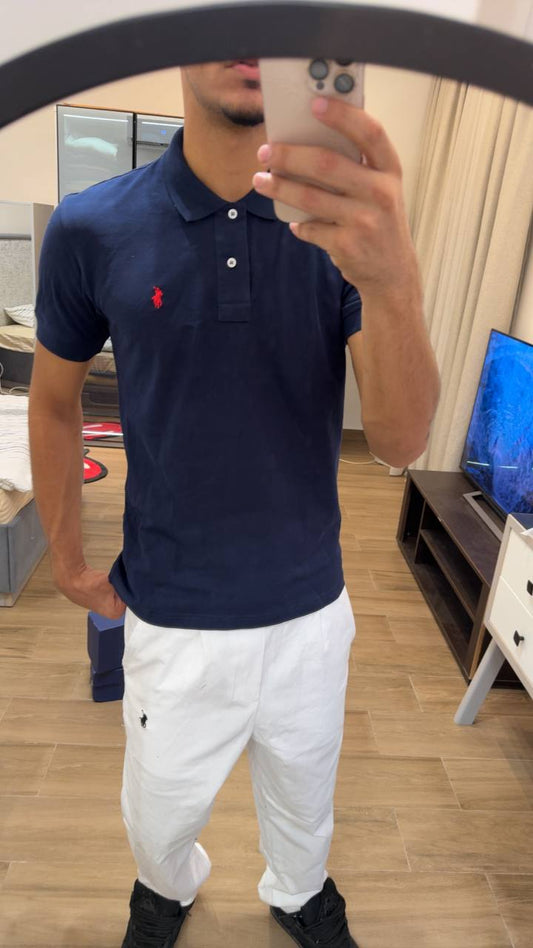 RL-NAVY BLUE logo red