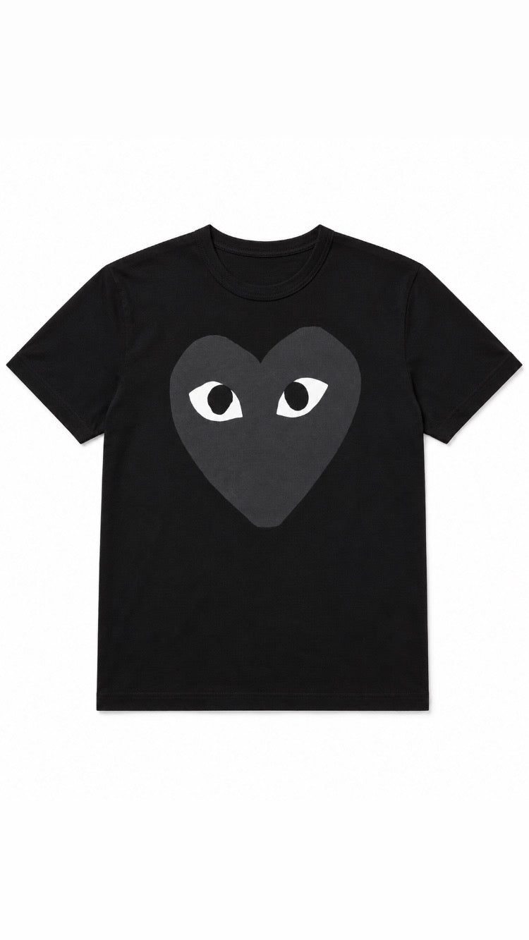 CDG PLAY T SHIRT BLACK