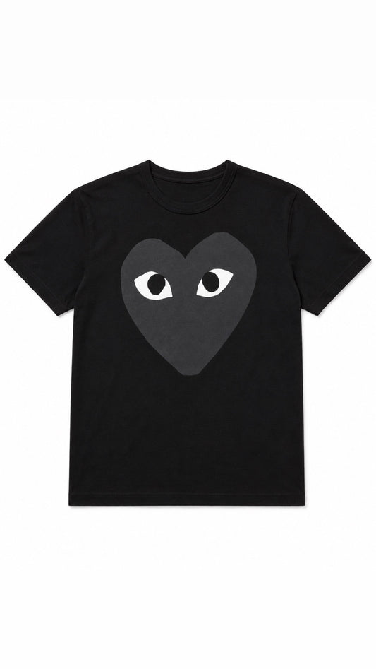 CDG PLAY T SHIRT BLACK